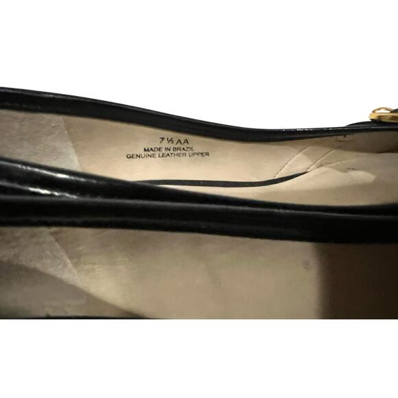 Talbots Kitten Heels Suede Leather Black Pointed Toe Horse Bit Buckles Sz 7.5 AA - Picture 11 of 11